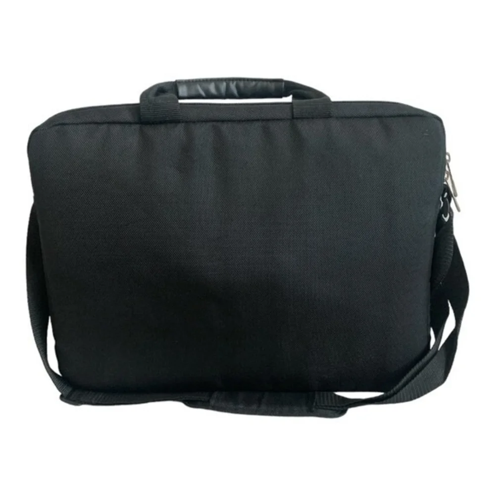 Samsonite Black Canvas Briefcase Waterproof Laptop Travel Messenger Bag VG